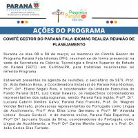 Comitê Gestor do Paraná Fala Idiomas realiza reunião de planejamento