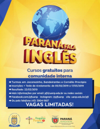 Paraná Fala Inglês abre inscrições para o primeiro semestre de 2019!