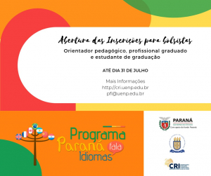 Programa Paraná Fala Idiomas abre editais para seleção de bolsistas
